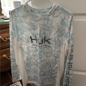 Huk Blue and White Camo Hoodie